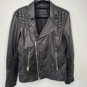 All Saints Conroy Leather Biker Jacket Men's S